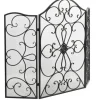 Fireplace Accessories-Kirkland's Home Black Metal Mesh Fireplace Screen
