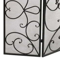 Fireplace Accessories-Kirkland's Home Black Metal Mesh Fireplace Screen