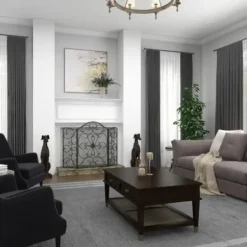 Fireplace Accessories-Kirkland's Home Black Metal Mesh Fireplace Screen
