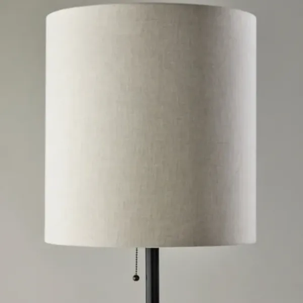 Floor Lamps-Kirkland's Home Black Metal Modern Accented Floor Lamp Black/Tan