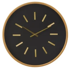 Clocks-Kirkland's Home Black Metal Modern Thomas Wall Clock