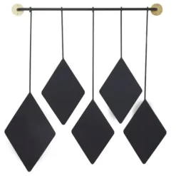 Decorative Mirrors-Kirkland's Home Black Metal Nova Hanging Wall Mirror