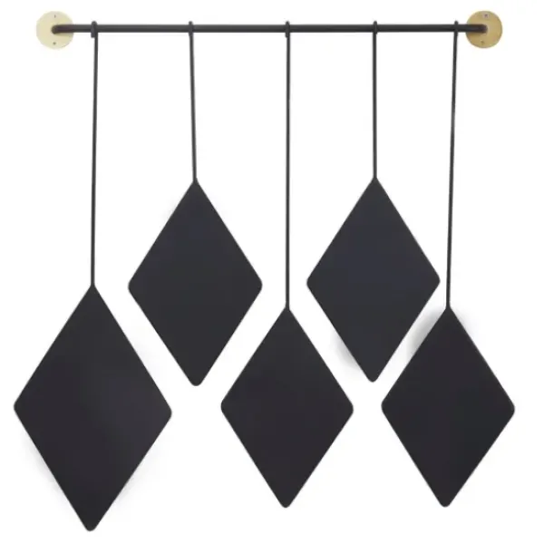 Decorative Mirrors-Kirkland's Home Black Metal Nova Hanging Wall Mirror