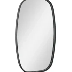 Decorative Mirrors-Kirkland's Home Black Metal Rectangular Wall Mirror, 18X31.5 In.
