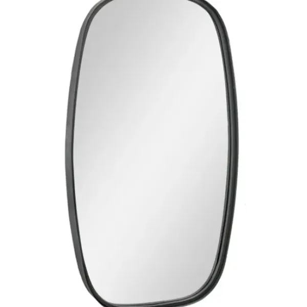 Decorative Mirrors-Kirkland's Home Black Metal Rectangular Wall Mirror, 18X31.5 In.