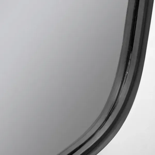 Decorative Mirrors-Kirkland's Home Black Metal Rectangular Wall Mirror, 18X31.5 In.