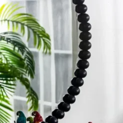 Decorative Mirrors-Kirkland's Home Black Metal Round Beaded Wall Mirror