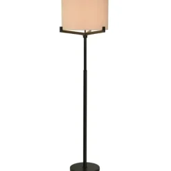 Floor Lamps-Kirkland's Home Black Metal Tri-Arm Floor Lamp Tan