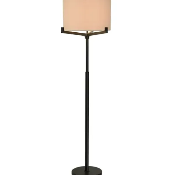 Floor Lamps-Kirkland's Home Black Metal Tri-Arm Floor Lamp Tan