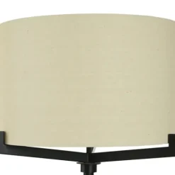 Floor Lamps-Kirkland's Home Black Metal Tri-Arm Floor Lamp Tan