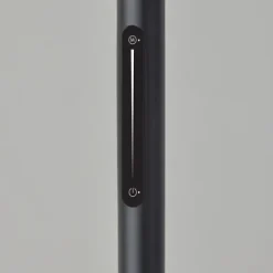Floor Lamps-Kirkland's Home Black Metal Wood Accent Contemporary Floor Lamp