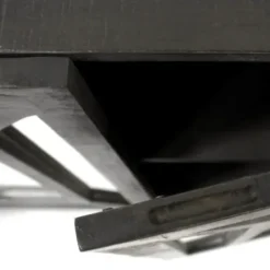 Cabinets & Sideboards-Kirkland's Home Black Mirrored 3-Door Sideboard