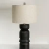 Table Lamps-Kirkland's Home Black Modern Ridge Table Lamp Tan