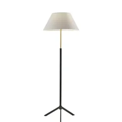 Floor Lamps-Kirkland's Home Black Modern Tripod Metal Floor Lamp White