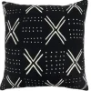 Pillows-Kirkland's Home Black Mudcloth Cotton Throw Pillow Black/White