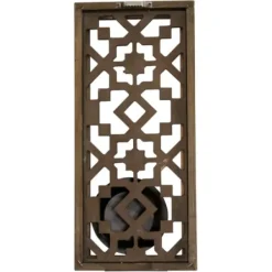 Sconces-Kirkland's Home Black Ornate Laser Cut Sconces, Set Of 2
