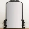 Full Length & Floor Mirrors-Kirkland's Home Black Ornate Scroll Bordeux Leaner Mirror