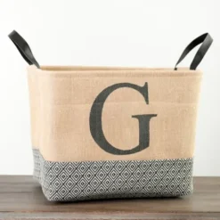 Baskets & Boxes-Kirkland's Home Black Paw Print Round Pet Basket Black/White