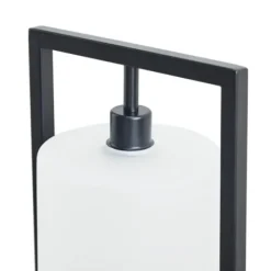 Table Lamps-Kirkland's Home Black Rectangle Hanging Shade Table Lamp White