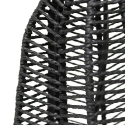 Table Lamps-Kirkland's Home Black Rope Woven Table Lamp White