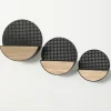 Wall Storage-Kirkland's Home Black Round Mesh Frame Wall Shelves, Set Of 3