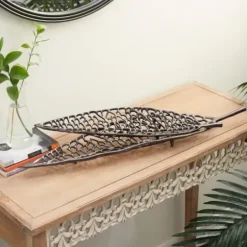 Fireplace Accessories-Kirkland's Home Black Scroll And Medallion Metal Fireplace Screen