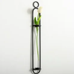 Wall Storage-Kirkland's Home Black Singular Glass Wall Budvase