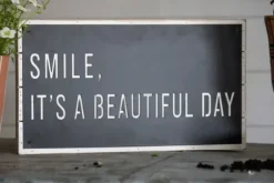 Wall Quotes & Signs-Kirkland's Home Black Smile It'S A Beautiful Day Wall Plaque Black/White