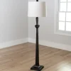 Floor Lamps-Kirkland's Home Black Stanton Floor Lamp White