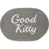 Kitchen & Floor Mats-Kirkland's Home Black Striped Heart Pet Bowl Mat Black/White