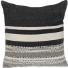 Pillows-Kirkland's Home Black Transitional Stripe Pillow Black/White