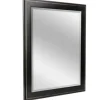 Framed Mirrors-Kirkland's Home Black Two Step Beveled Frame Vanity Mirror