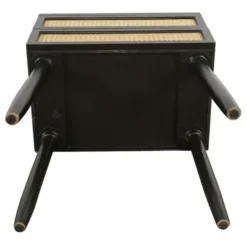 Accent & End Tables-Kirkland's Home Black Two-Drawer Rattan Front Accent Table