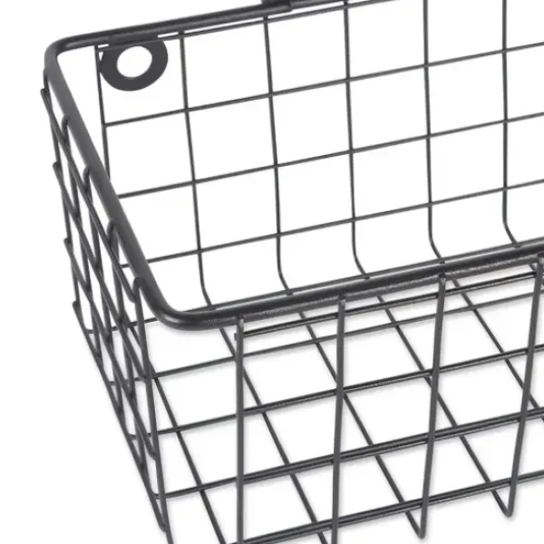 Wall Storage-Kirkland's Home Black Wall Hanging Wire Baskets, Set Of 2