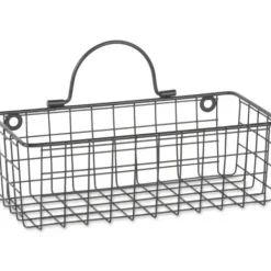 Wall Storage-Kirkland's Home Black Wall Hanging Wire Baskets, Set Of 2