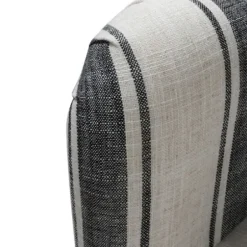 Accent Chairs-Kirkland's Home Black White Carved Slope Stripe Accent Chair Black/White