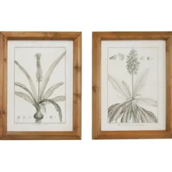 Framed Art-Kirkland's Home Black White Vintage Botanical Framed Art, Set Of 2 Black/White
