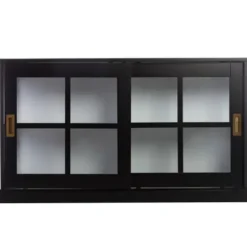 Cabinets & Sideboards-Kirkland's Home Black Wood Curtis Cabinet