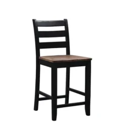 Dining Tables-Kirkland's Home Black Wood Farmhouse 3-Pc. Stool And Table Set Black/Brown