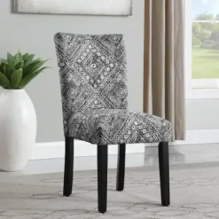 Dining Chairs-Kirkland's Home Blair Chinle Velvet Dining Chairs, Set Of 2 Black/White