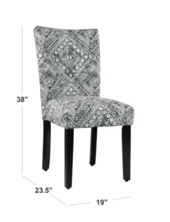 Dining Chairs-Kirkland's Home Blair Chinle Velvet Dining Chairs, Set Of 2 Black/White