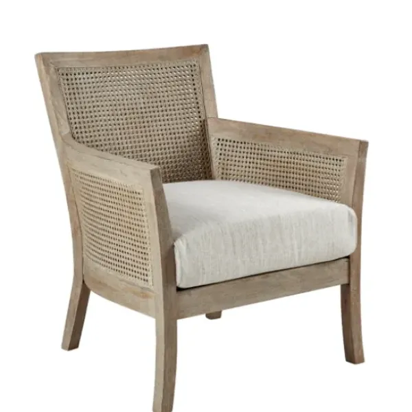 Accent Chairs-Kirkland's Home Blake Cane Back Accent Chair Tan