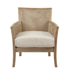 Accent Chairs-Kirkland's Home Blake Cane Back Accent Chair Tan