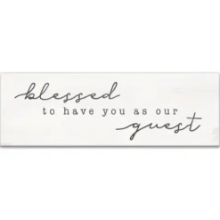 Wall Quotes & Signs-Kirkland's Home Blessed To Have You Canvas Wall Plaque White/Gray