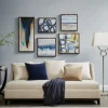 Framed Art-Kirkland's Home Bliss Multi-Sized Canvas Art Prints, Set Of 5 Blue