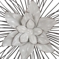 Wall Plaques-Kirkland's Home Blossom Metal Wall Plaques, Set Of 3 White