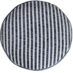 Pillows-Kirkland's Home Blue & White Stripe Organic Cotton Pouf Blue/White