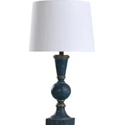 Table Lamps-Kirkland's Home Blue And Gold Sphere Table Lamp White