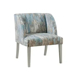 Accent Chairs-Kirkland's Home Blue And Gray Abstract Wingback Accent Chair Blue/Gray