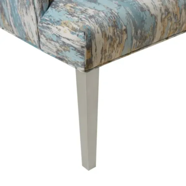 Accent Chairs-Kirkland's Home Blue And Gray Abstract Wingback Accent Chair Blue/Gray